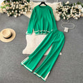 Green Border Style 2 Pcs Winter Outfit